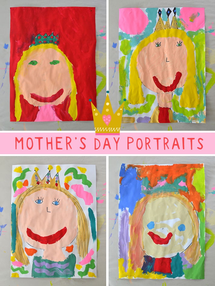 Portraits of Queen Mom - fantastic drawing idea kids will love.