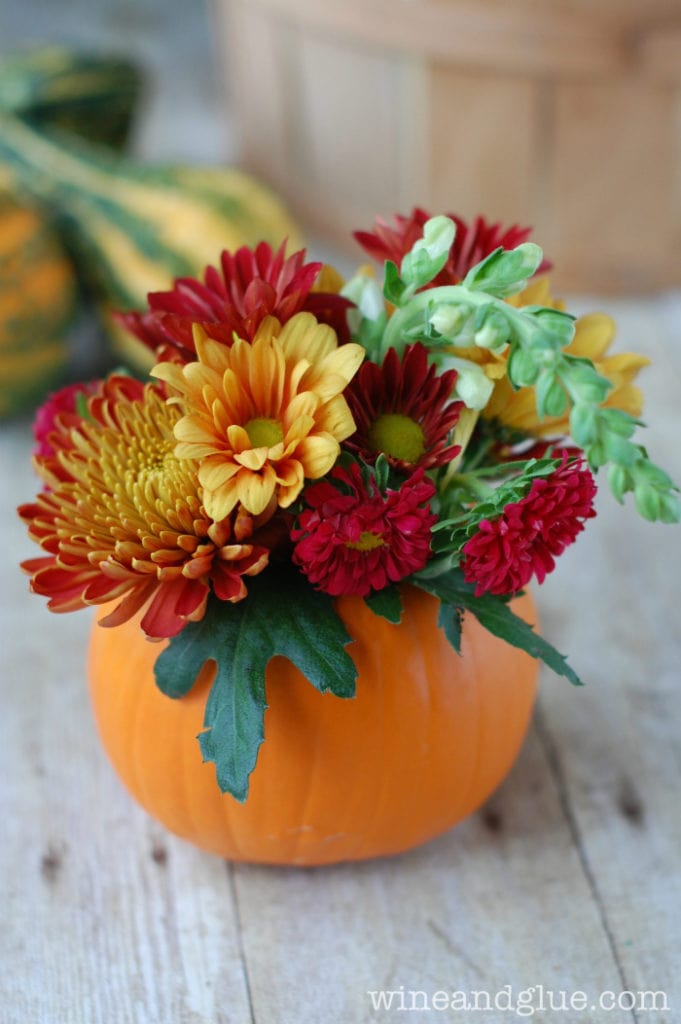 Wine and Glue Pumpkin Vase