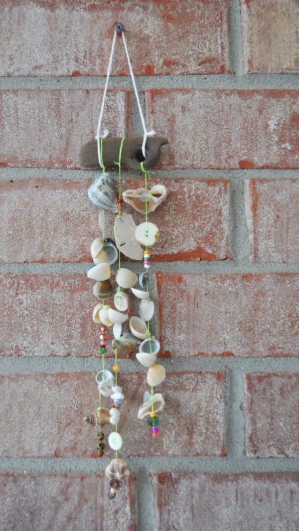 Seashore Wind Chimes hanged on a wall