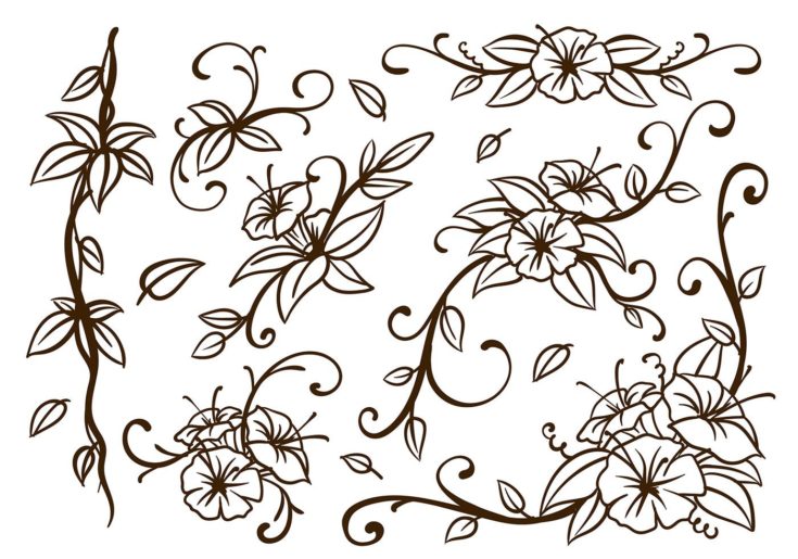 Swirling Flower Doodles