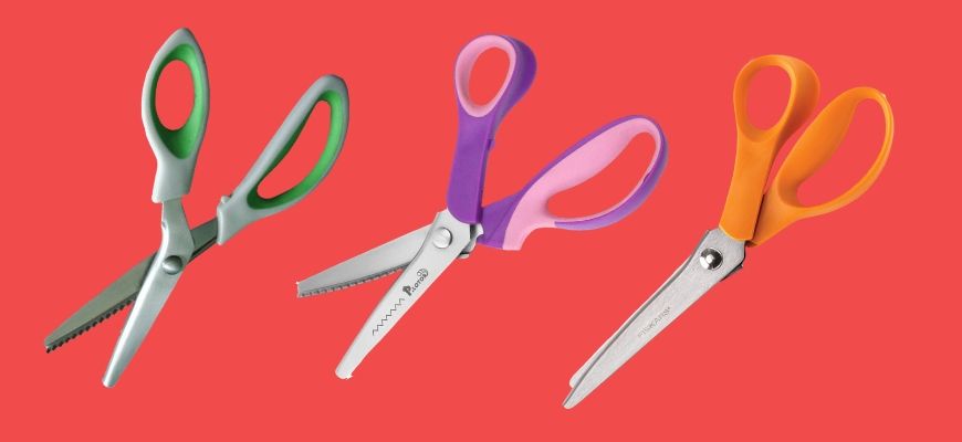 Pinking Shears in pink background