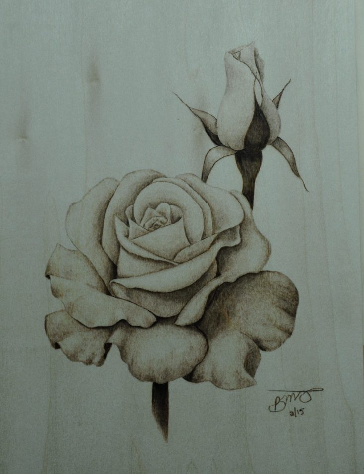 Wood Burning Flower Patterns