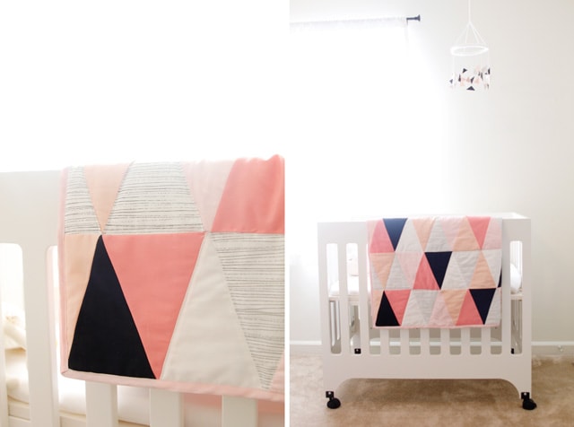 modern ombre + b/w triangle quilt tutorial + pattern
