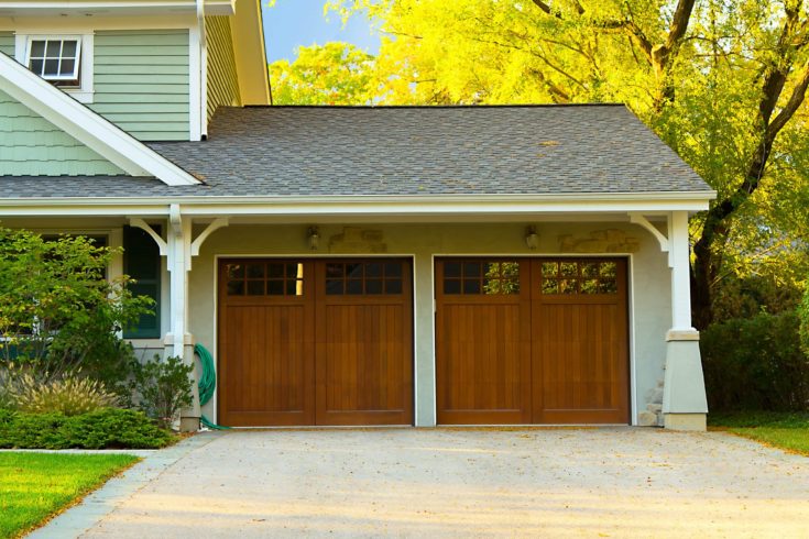 Two car wooden garage