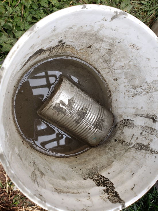 slurry of water and quikrete
