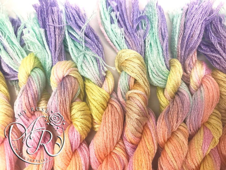 ThreadworX Wildflowers 10592 - Pastel Rainbow Variegated Embroidery Floss