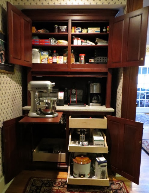 Pantry style for coffee bar