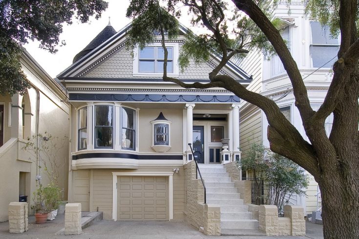 Victorian Exterior house with garage