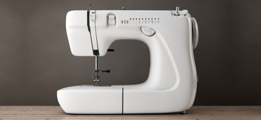 Sewing Machine in dark gray background