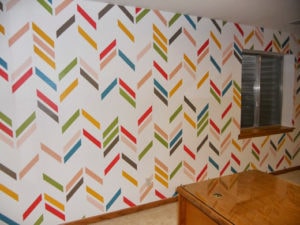How to Paint a Perfect Herringbone Pattern Accent Wall