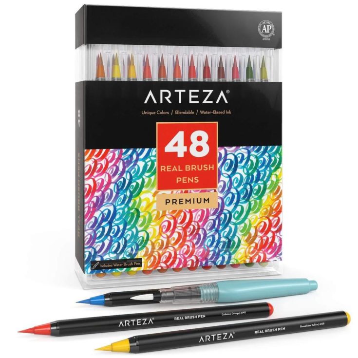 Arteza Real Brush Pens - Set of 48