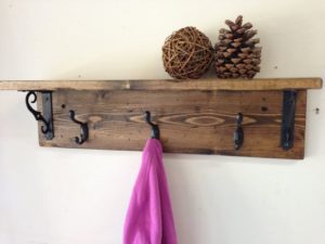 wooden coat rack
